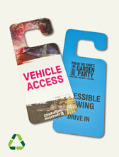 350gsm card gloss laminated Door Mirror Hangers sample